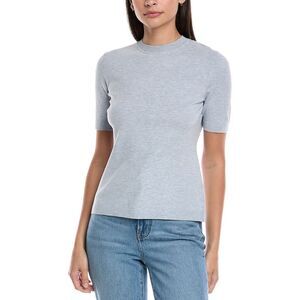 Lafayette 148 New York Womens Short Sleeve Sweater, Blue